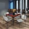 Regency Kahlo Square Table & Chair Sets, 48 W, 48 L, 29 H, Wood, Metal, Polypropylene Top, Cherry TPL4848CHBK44GY - alternate 1